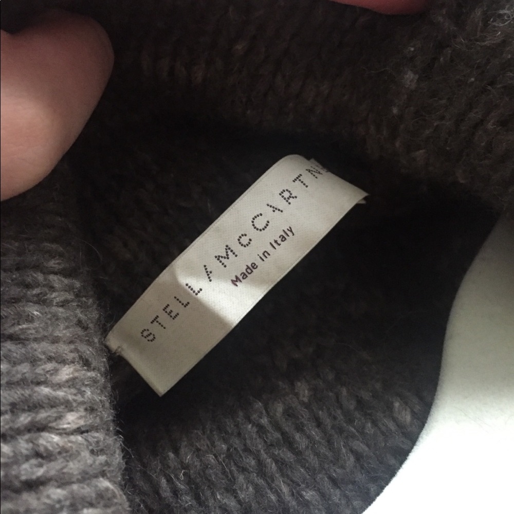 Stella McCartney sweater dress with cowl neck.